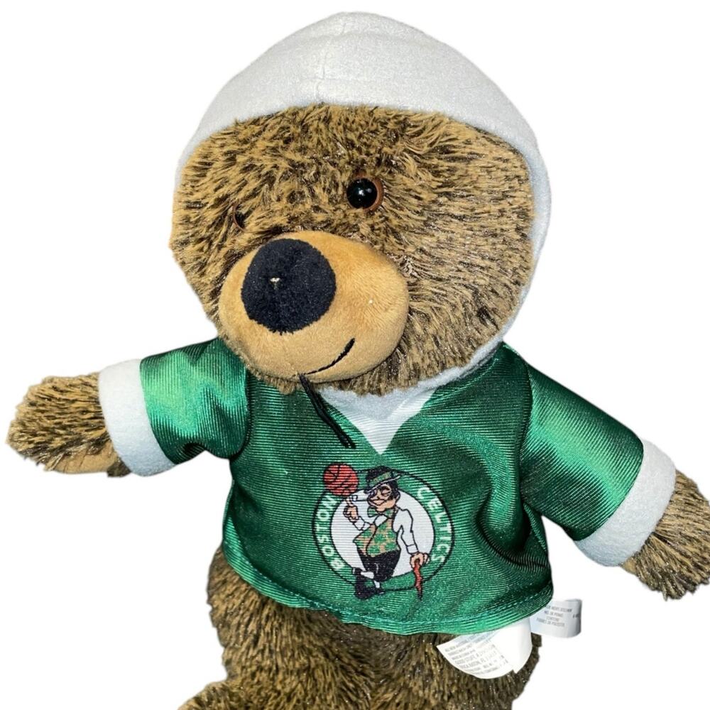 Boston Celtics Teddy Bear Plush 14" Good Stuff NBA Mascot Green Hoodie Fan Baby